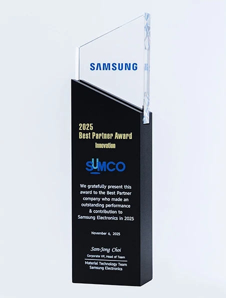 A photo of the 2025 Best Partner Award trophy.