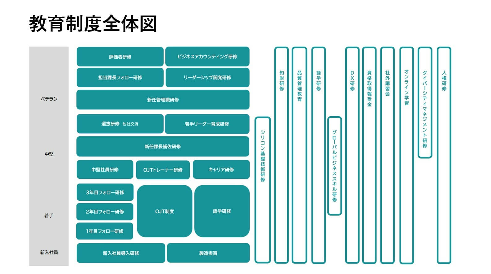 研修ステップの表